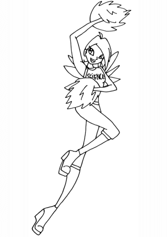 Tecna Cheerix Coloring Page